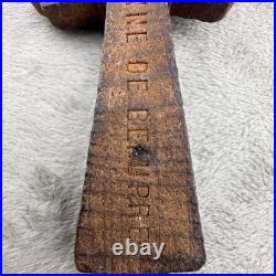 Vintage Wooden Beaded Rosary French Souvenir 96