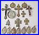 Vtg-Antique-17-Religious-Medals-Crosses-Crucifixes-01-eqba