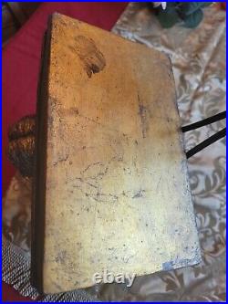 Vtg Antique Religious Christian Wall Console 17/ 18th C Style Angel Shield Cross