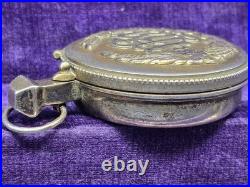 Vtg Antique Religious Sterling Silver Communion Wafer Pyx Host Box IHS Priest
