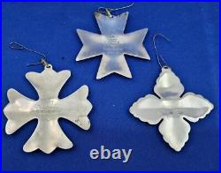 Vtg Lot 11 Reed & Barton Ornaments 9 Sterling Cross & 2 Silver Plate Star Scroll