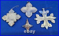 Vtg Lot 11 Reed & Barton Ornaments 9 Sterling Cross & 2 Silver Plate Star Scroll