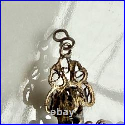Vtg/antique Christ Crucifix Cross Pendant Gilt Filigree Catholic Religious 2.75