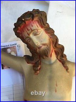 WONDERFUL Antique Religious French Statuary, Christ on Calvary Large & Stunning