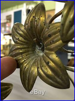 WOW! Antique Religious Alter Shrine Bronze Brass Flower Urn Church Ornaments 35