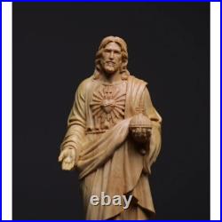 Wood Carving Jesus Statue Home Decoration Religious Solid Wood Carving