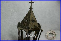 XL PAIR religious French church chapel wall sconces lights neo gothic lanterns